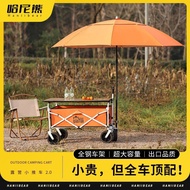 Camping Stall Trolley Camp Outdoor Folding Portable Camp Trailer Trolley Multifunctional Camping Sta