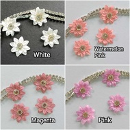 [10pcs, 20pcs] F7C-Bunga 3D/ Handmade 3D Fabric Flowers (27mm)