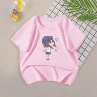 T Shirt for Girls Kids Simple Regular Shirts Unisex Kids Tshirts Baju T Shirt Kanak Kanak Perempuan Anime