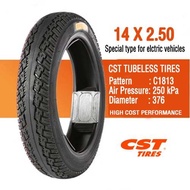 CST E-Bike Tubeless Tire for Electric Bicycle / Motorcycle (14x2.50 / 16x2.50 / 16x3.00 / 3.00-10 /