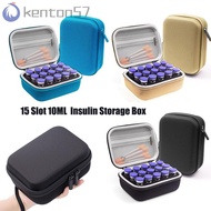 KENTON Insulin Storage Box, 15 Slot 10ML Vials Insulin Vials Case, Insulin Essentials Large Capacity