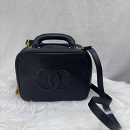 Chanel Vintage Caviar Small Vanity Case
