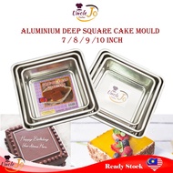 Aluminium Deep Square Cake Mould - 7 / 8 / 9 / 10 Inch | Loyang Kek Segi-empat (4 Size)