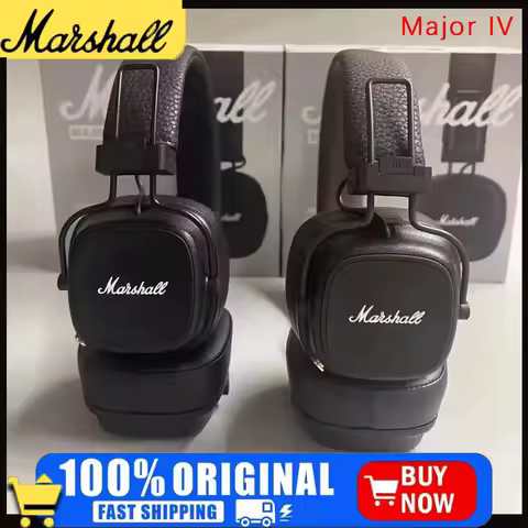 Marshall Major IV Bluetooth Wireless Headphone Noise Cancelling Headphone Hi-Fi Foldable Headphone D