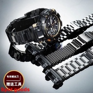 Strap Suitable for Casio GPW-1000 Series Big Hollow Modified Metal Stainless Steel Stainless Steel W