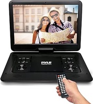 15.6" Portable CD/DVD Player - Multimedia Disc Player w/Hi-Res HD Swivel Screen, Rechargeable Battery, USB/SD Support - Includes Earphone, Cigarette Lighter Car Charger, Remote Control