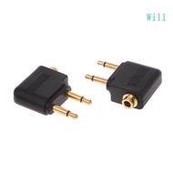 Will 2 Pcs Gold Plated 3 5mm 2 Male To 1 Female Headphone Jack Socket o Adapter