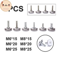 Chee 4PCS M6 M8 15/20/25mm Adjustable Steel Furniture Legs Anti-slip Base Table EN