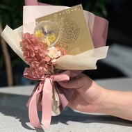 | 龍情蜜意黃銅賀卡&金箔花卉棒棒糖 |花束【雙北2/14當日配送】