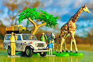 老夆玩具【七月預購】TOMYTEC 海洋堂 x TLV #Car Snap 28a Safari 1 附 豐田越野車