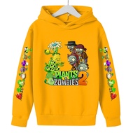 Plants Vs. Zombies Boys Hoodies Girls Long Sleeve Sweater Anime Children's Hooded Sweatshirt Parent-child Outerwear Kids Clothing Pullover Sport Casual Loose Sweatshirt