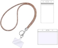 Fashion Sparkle Crystal Rhinestone Neck Lanyard,Bling Badge Holder with 2PCS ID Card Holders,Vertica