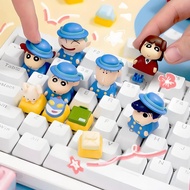 Crayon Shin-Chan Mystery Box Hand-Made Decompression Three-Dimensional Keycap Dynamic Bus Doll Cute 