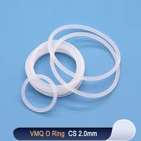 10/50pcs VMQ O Ring Gasket CS 2mm OD 5 ~ 100mm White Waterproof Washer Round O Shape Silicone Ring F