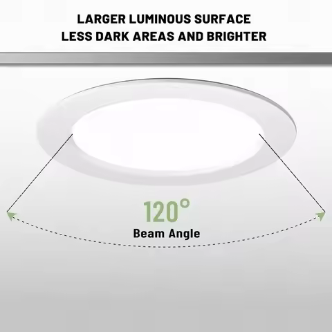 6Pack 24W 17W 14W 10W 6W White Round Recessed Led Downlight Panel Light 110V 220V Warm Cold Lighting