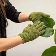 Microfibre Gloves Plant Duster Glove Green Gardening Leaf Shine Dust Gloves