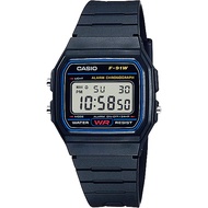 Casio Digital นาฬิกาข้อมือผู้ชาย/ผู้หญิง สายเรซิน รุ่น F-91W ของแท้ ประกัน CMG
