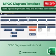 Excel Template - SIPOC Diagram Excel Template (Free 12-in-1 Bundle Excel Course Books)