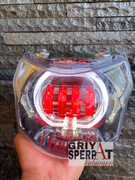 LAMPU DEPAN VEGA ZR BILED PROJIE LED RING PUTIH