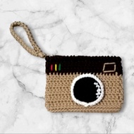 Knitted camera wallet, knitted money wallet, unique knitted wallet, beautiful wallet