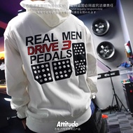 Attitude Japan JDM Modified Car Manual Gear Player Racing Style Hooded Sweatshirt