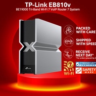 [SG SELLER] TP-Link EB810V BE19000 Tri-Band WiFi 7 VoIP Router 19Gbps 10G SFP+ WAN EasyMesh VPN WPA3