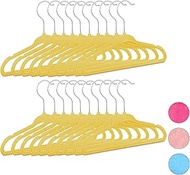 Relaxdays 10021822_48 Non-Slip Hangers for Baby / Child Clothes - Velvet, 360° Hook, HxWxD: 18 x 28 