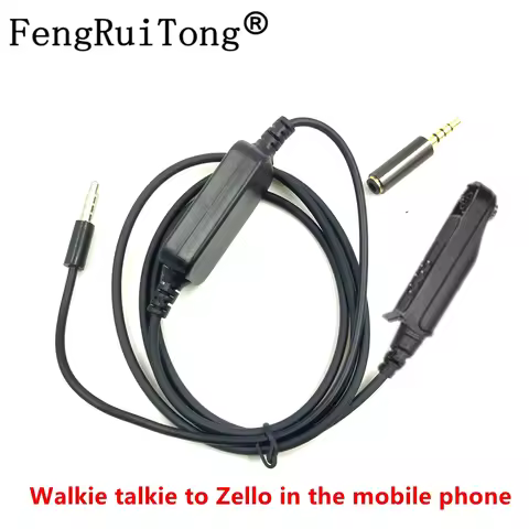 Zello-9R Cable Audio Interface Cable for BAOFENG UV-XR A58 UV9R UV-9R Plus Radio (Zello on the mobil