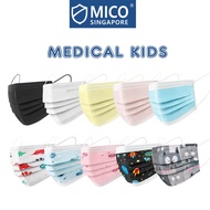 [SG BRAND] MICO Kids 3ply Medical Mask BEF&gt;98% Child Design Disposable Face Mask