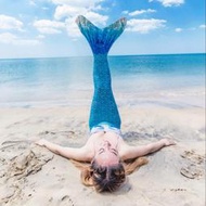 【好康推薦】成人款美人魚尾巴泳衣！ 粉色藍色美人魚衣服服裝套裝加腳蹼