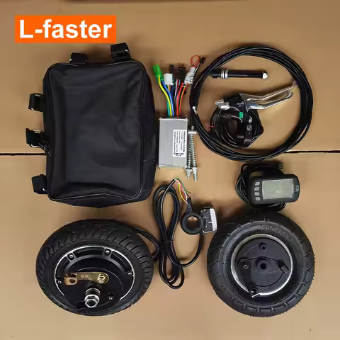 L-faster 24V 36V 48V 350W 8 inch Electric Scooter LCD Display Thumb Throttle Brushless Hub Motor wit