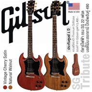 Gibson SG Tribute กีตาร์ไฟฟ้า ทรง SG ไม้มะฮอกกานี 22 เฟรต  ปิ๊กอัพฮัมคู่ 490R/490T เคลือบด้าน + แถมฟรีซอฟต์เคสของแท้ -- Made in USA / ประกันศูนย์ 1 ปี -- Natural Walnut
