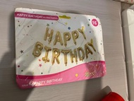 生日佈置 氣球 金色Happy Birthday balloons
