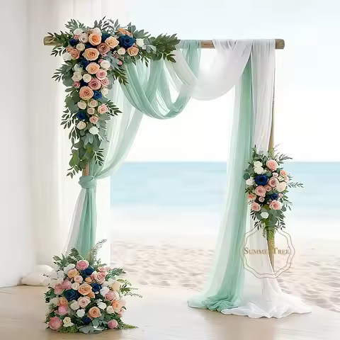 6 Meters / 10 Meters Wedding Arch Drape Fabric Sheer Curtain Draping Backdrop Party Supplies Home Dr