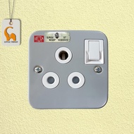 UMS 15A 1 Gang Metal Clad Socket Round Pin (SIRIM Approved) LittleThingy