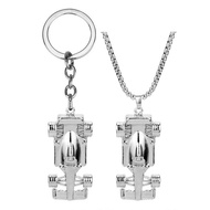 Mini F1 Racing Keychain Necklace Pendant Creative Small Gift
