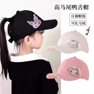 【宝贝当家旗舰店】 Girls' hats 三丽鸥库洛米儿童帽子玉桂狗棒球帽美乐蒂字母防紫外线帽 Ready Stock 【0813uX0sR9Bs5】