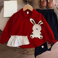 Abd - Girls' Clothes - Ilena Bunny Embroidered Girls' Suits / Oneset Fashion