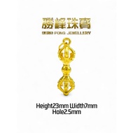 SF 立体金刚杵吊坠Vajra (Dorje) Pendant/100%AU999GOLD(5D601)
