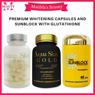 Aqua Skin Glutathione Capsule 60 Oral Sunblock W/ Vitamin C Capsule Aqua Skin Gold Whitening Capsule