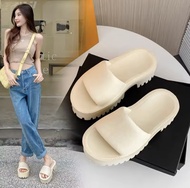 Dép nữ quai ngang đế xuồng răng cưa cao 5cm