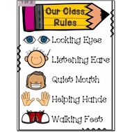 Posters Classroom Rules Poster Colorful Wall Art Greeting Family Preschool Education Painting Decora