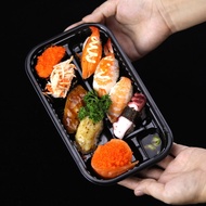 5ZW Disposable Sushi Sashimi Platter Box Sushi Box Packing Compartment Takeaway Sushi Box 50 Pieces 