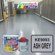 ( ASH GREY KE9093 ) 5L Epoxy Paint GREENTECH PAINT ( 4L Colour + 1L Hardener ) CAT LANTAI BERKUALITI (Include Hardener)