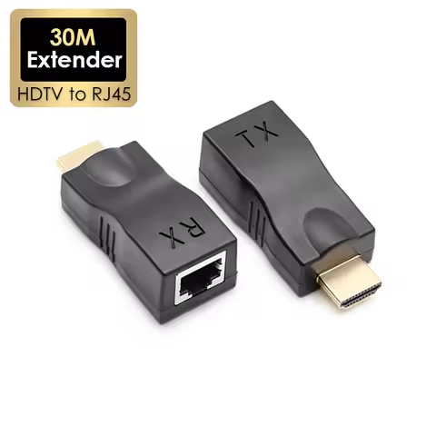 Video Extender HD to RJ45 4K 3D HDTV 1.4 Up to 30M Extension to RJ45 Over Cat 5E/6 Network LAN Ether