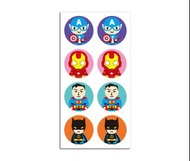 1張8個香味兒童口罩貼紙 天然植物精油 超級英雄復仇者聯盟美國隊長鋼鐵俠蝙蝠俠超人 1 Sheet Essential Oil Fragrant Mask Sticker Superhero The 