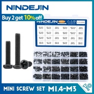 650pcs Cross Recessed Round Pan Head Machine Screws Set M1.4 M1.7 M2 M2.5 M3 Mini Screw laptop compu