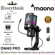MAONO DM40 PRO WIRELESS GAMING MICROPHONE NOISE-CANCELLATION USB MIC WITH SOFTWARE, AI CHANGE VOICE 