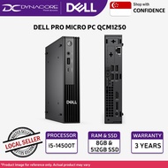 DELL PRO MICRO PC QCM1250 (MFF Micro Form Factor) (Intel Core i5-14500T 14C| Intel UHD| 8GB Ram |512