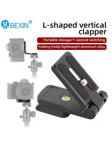 BEXIN Folding Camera L Bracket Vertical Horizontal Switching Quick Release Plate for Canon Nikon Son